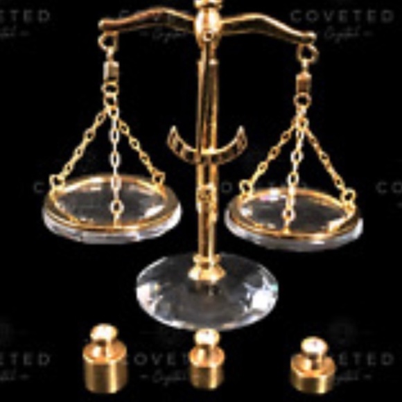 Swarovski Crystal Balance Scales ⚖️ 18K gold plated - Picture 1 of 7